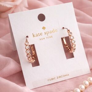 Kate Spade Rose Gold and Cubic Zirconia Earrings